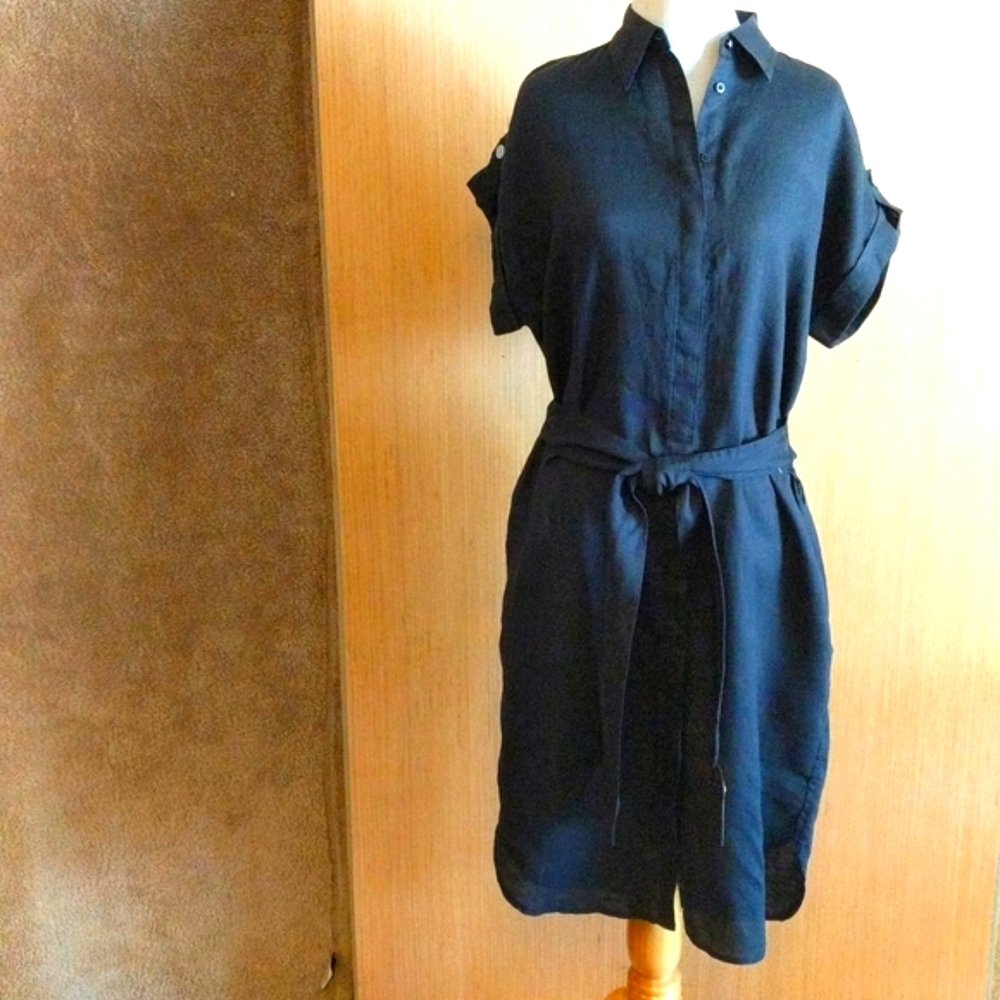 LAUREN Linen Shirt Dress